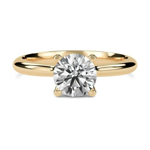 Round Solitaire Lab Grown Diamond Ring