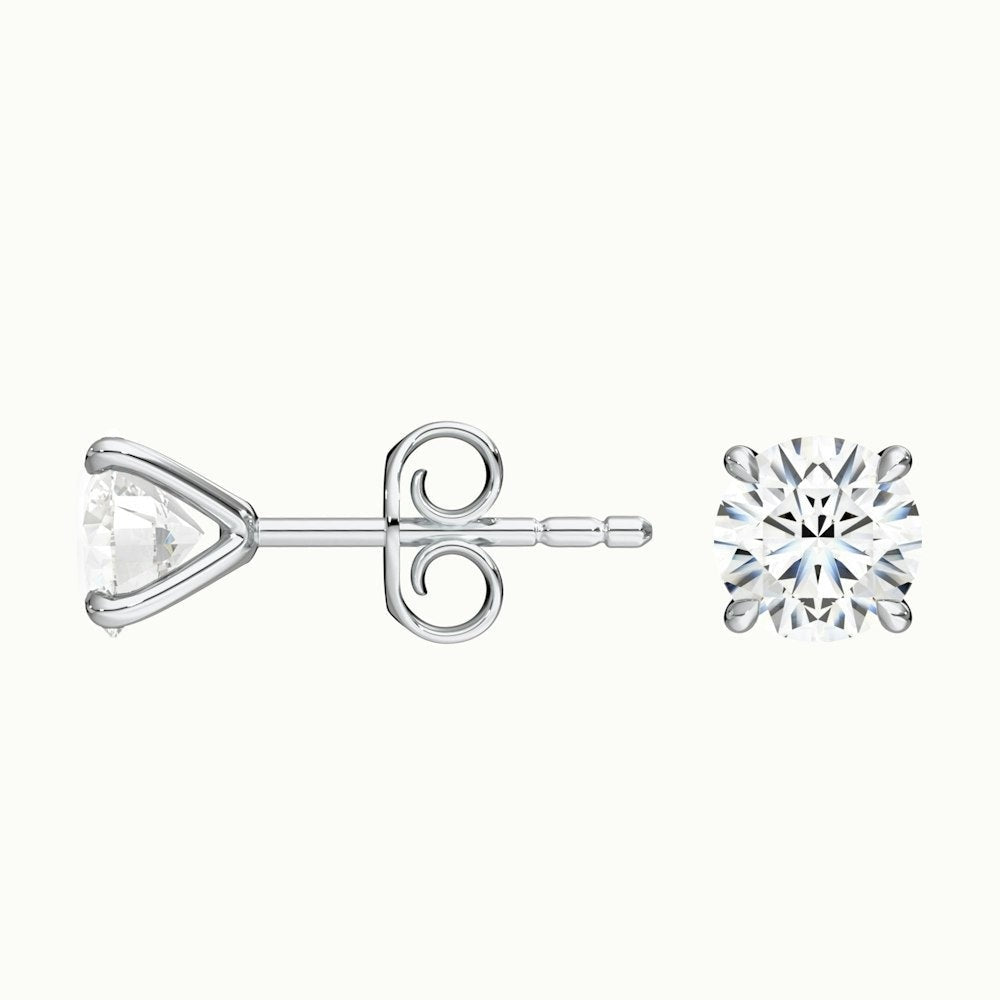 Round 2.00 tcw 4 Claw Lab Diamond Earrings