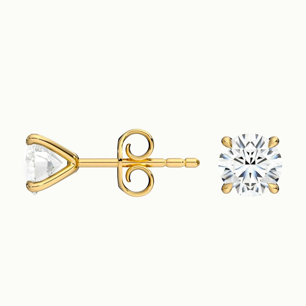 Round 2.00 tcw 4 Claw Lab Diamond Earrings