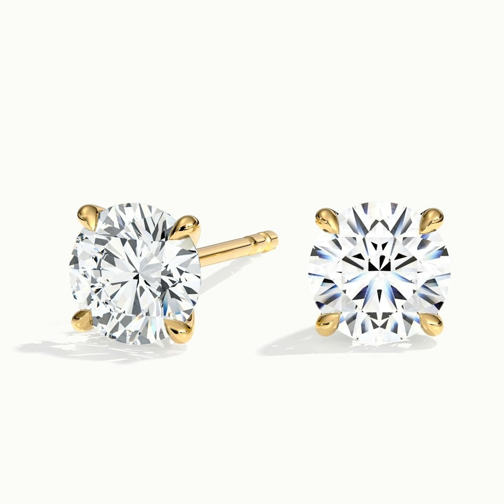 Round 2.00 tcw 4 Claw Lab Diamond Earrings