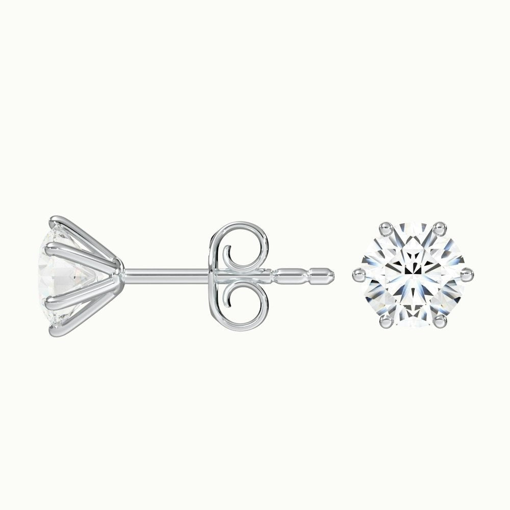 Round 6 Claw Lab Diamond Earrings