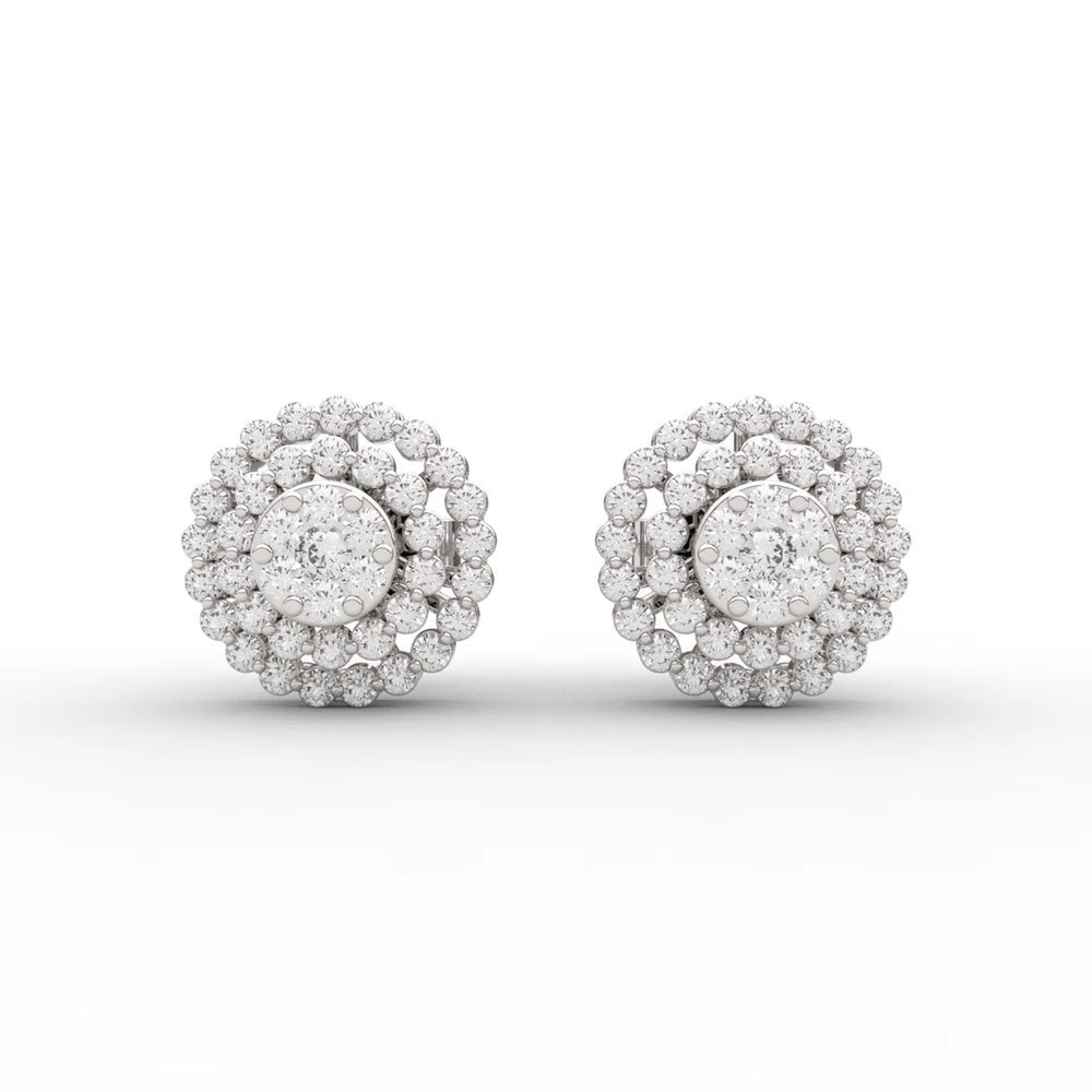 Round Halo Dazzling Lab Diamond Earring