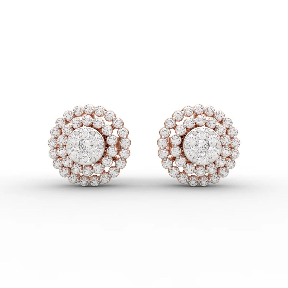 Round Halo Dazzling Lab Diamond Earring