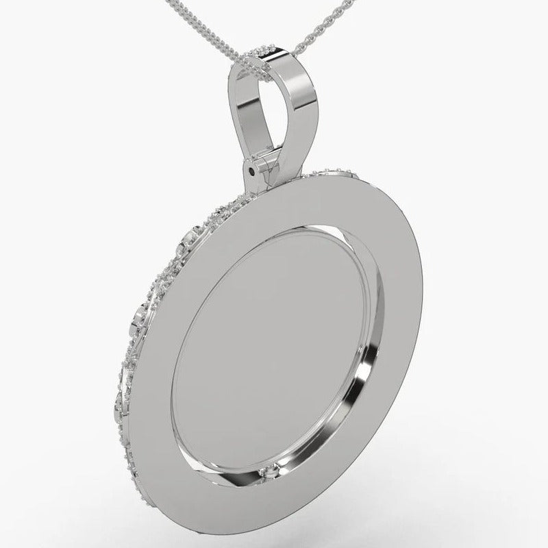 Round Moissanite Memory Pendant