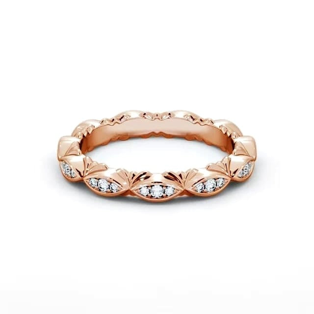 Ruby Half Eternity 0.10ct Round Lab Diamond Ring