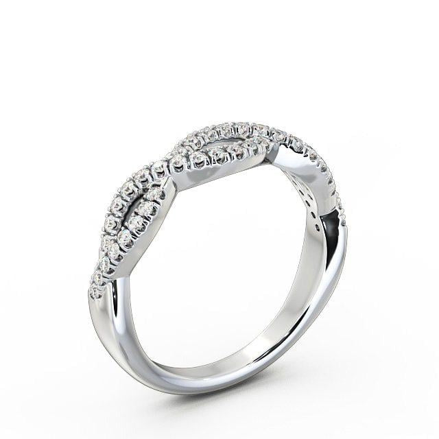 Ruby Half Eternity 0.24ct Round Lab Diamond Crossover Style