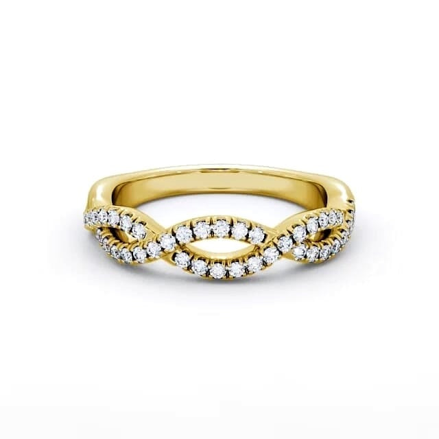 Ruby Half Eternity 0.24ct Round Lab Diamond Crossover Style