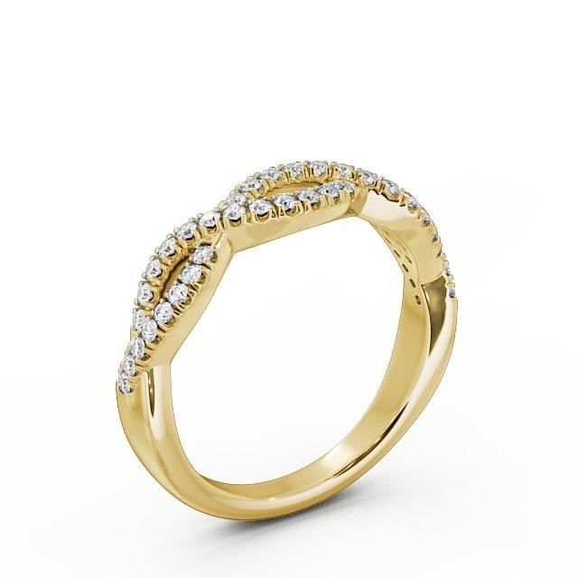 Ruby Half Eternity 0.24ct Round Lab Diamond Crossover Style