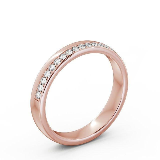 Ruby Round Lab Diamond Offset Channel Ring Ring