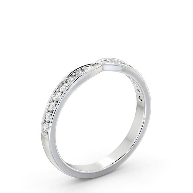 Sage Half Eternity Round  Lab Diamond Pinched Cross Over Design Ring