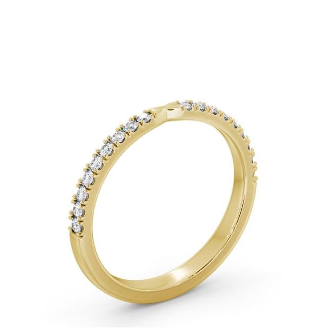 Sage Half Eternity Round Lab Diamond Pinched Design Ring