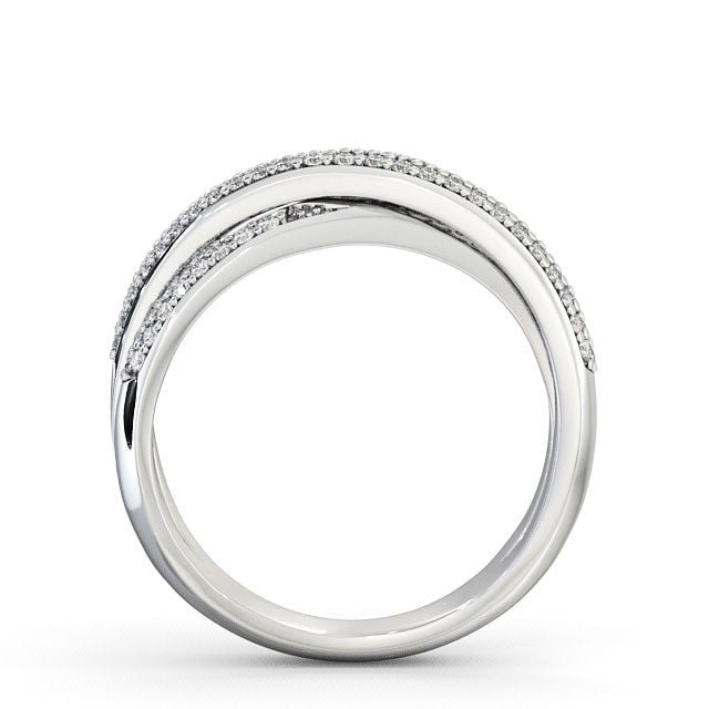 Sasha Half Eternity Round 0.30ct Cross Over Style Moissanite Ring