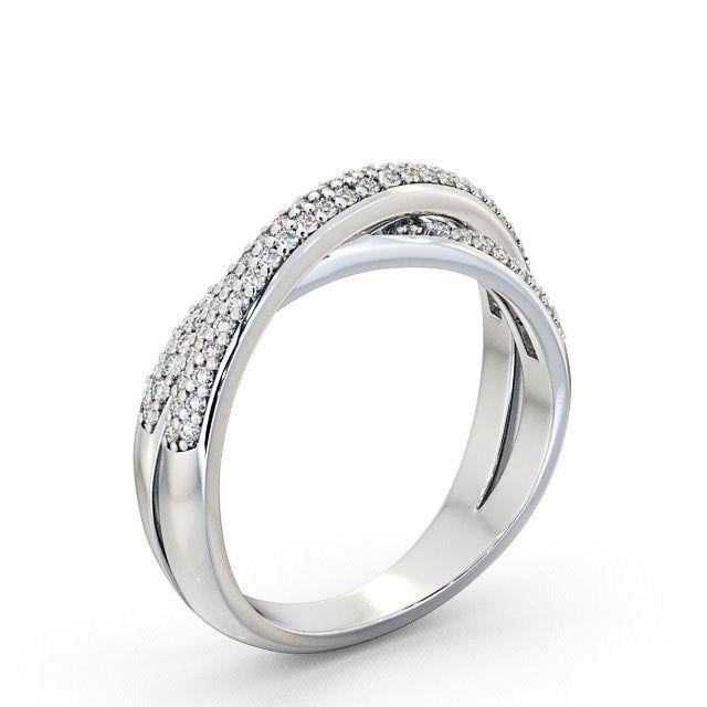 Sasha Half Eternity Round 0.30ct Cross Over Style Moissanite Ring