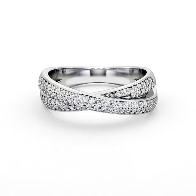 Sasha Half Eternity Round 0.30ct Cross Over Style Lab Diamond Ring