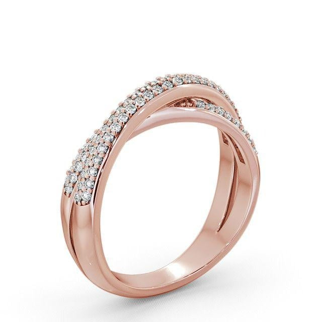 Sasha Half Eternity Round 0.30ct Cross Over Style Lab Diamond Ring