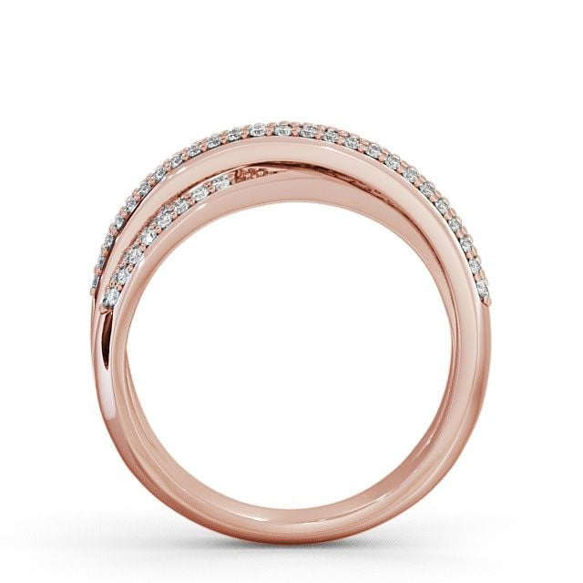 Sasha Half Eternity Round 0.30ct Cross Over Style Lab Diamond Ring