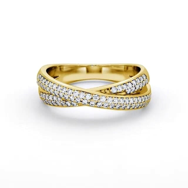 Sasha Half Eternity Round 0.30ct Cross Over Style Lab Diamond Ring