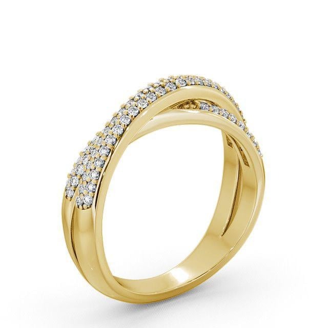 Sasha Half Eternity Round 0.30ct Cross Over Style Lab Diamond Ring