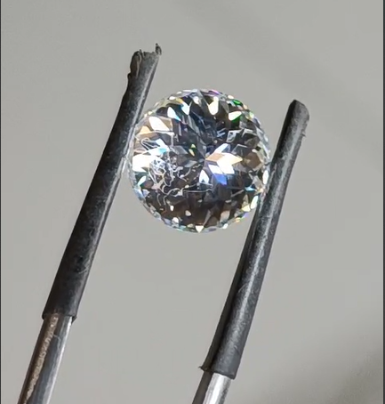 White Portuguese Cut Moissanite