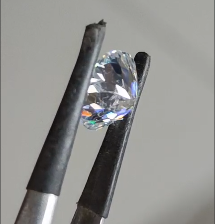 White Portuguese Cut Moissanite