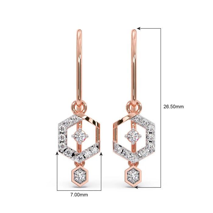 Seisear Dangle Moissanite Earrings