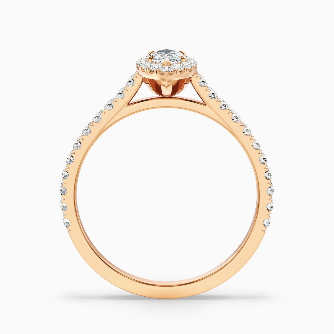 Serenity 1 Carat Marquise Halo Pave Lab Grown Diamond Ring