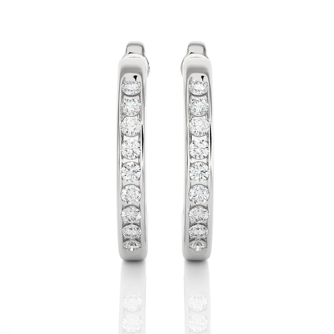 Serenity Half-Hoop Lab Diamond Earrings