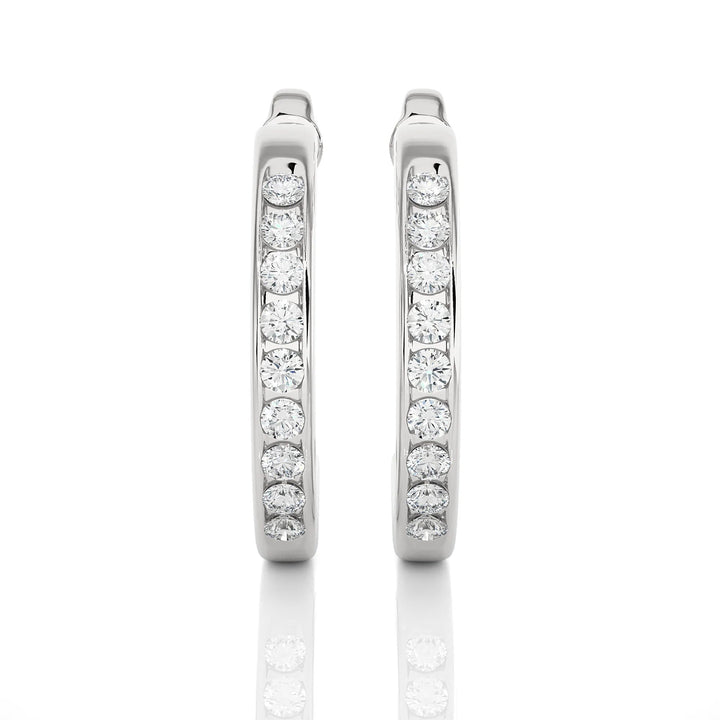 Serenity Half-Hoop Lab Diamond Earrings