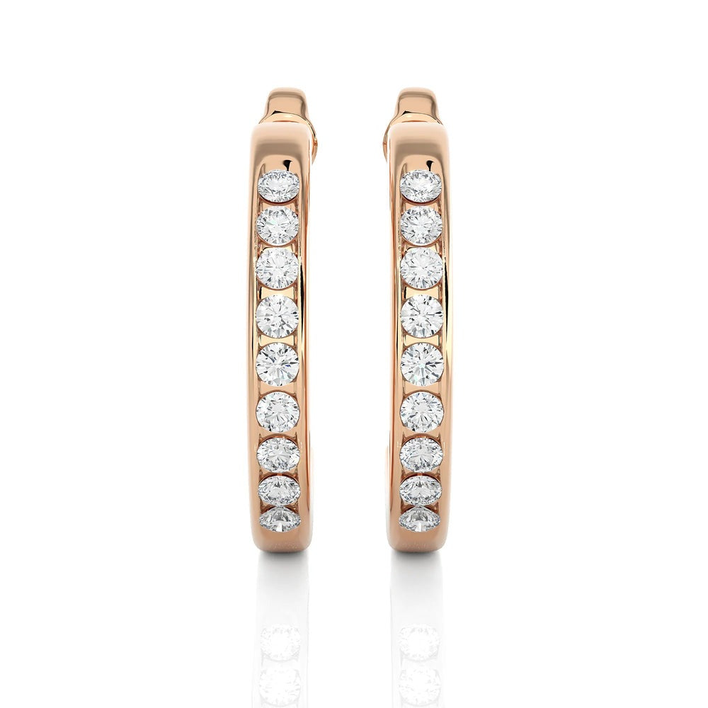 Serenity Half-Hoop Lab Diamond Earrings