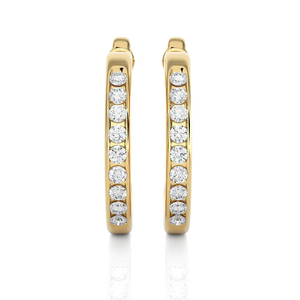 Serenity Half-Hoop Lab Diamond Earrings