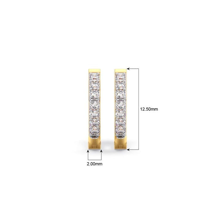 Serpent Heights Lab Diamond Hoop Earrings 