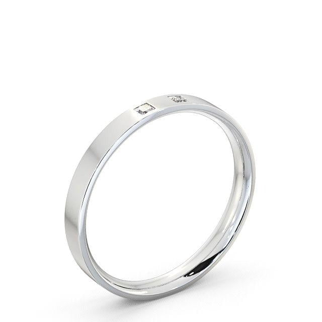 Sofie Two Princess Diamonds Flat Court Wedding Ring