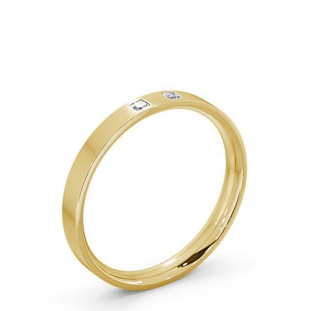 Sofie Two Princess Diamonds Flat Court Wedding Ring