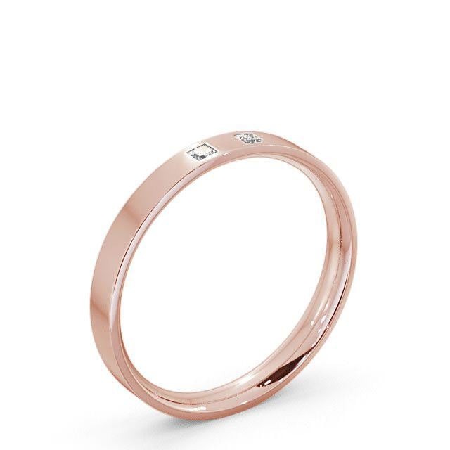 Sofie Two Princess Diamonds Flat Court Wedding Ring