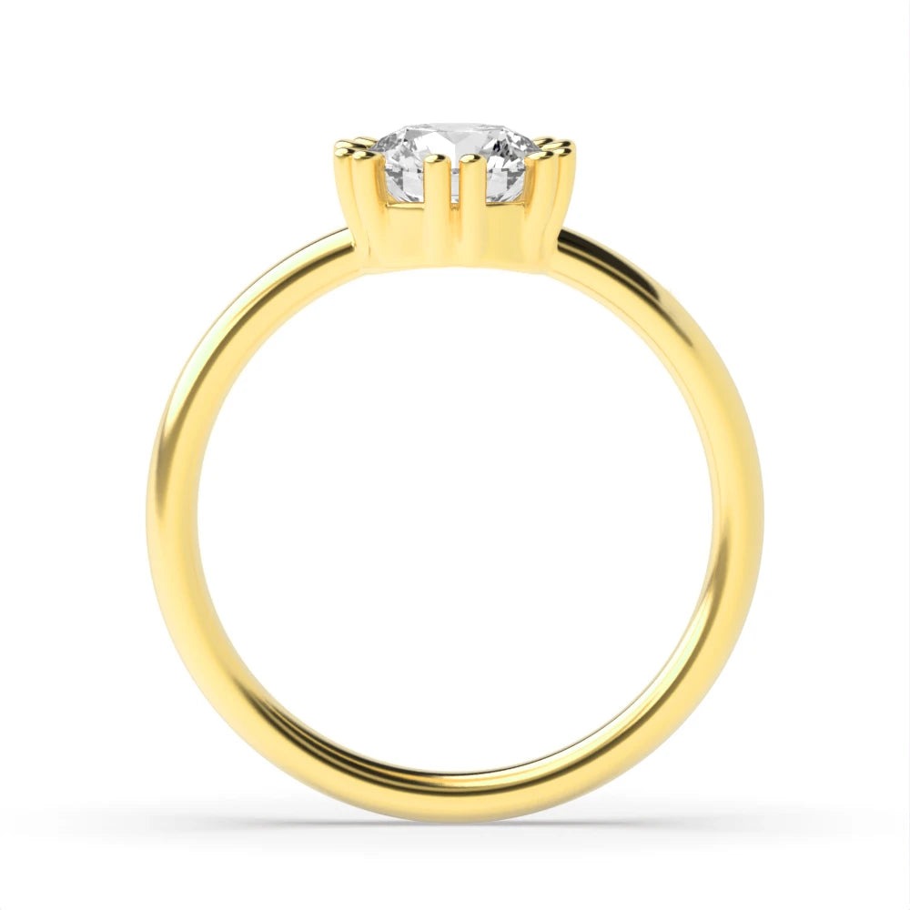 Sophia 6 Prong Round Lab Grown Diamond Double Claws Classic Solitaire Engagement Ring