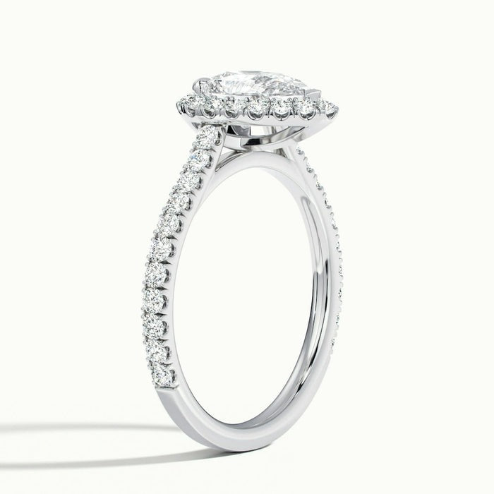 Spark Pear Classic Oberon Moissanite Engagement Ring