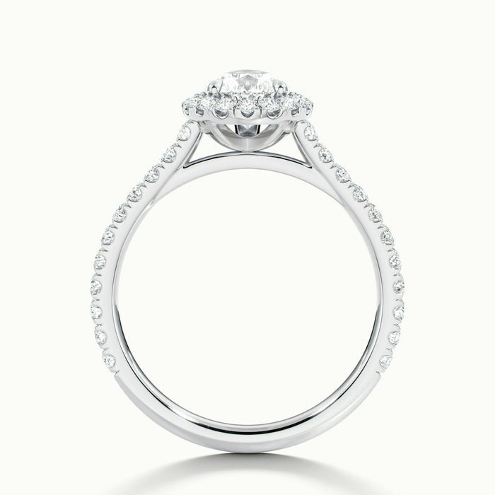 Spark Pear Classic Oberon Moissanite Engagement Ring
