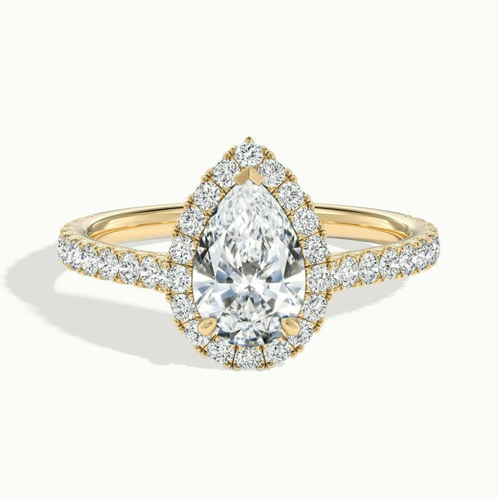 Spark Pear Classic Oberon Moissanite Engagement Ring