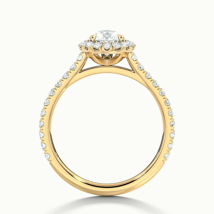 Spark Pear Classic Oberon Moissanite Engagement Ring