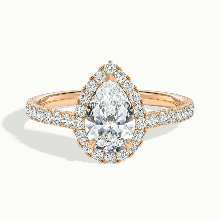 Spark Pear Classic Oberon Moissanite Engagement Ring