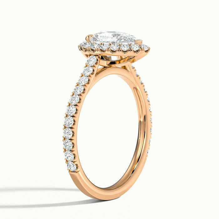 Spark Pear Classic Oberon Moissanite Engagement Ring