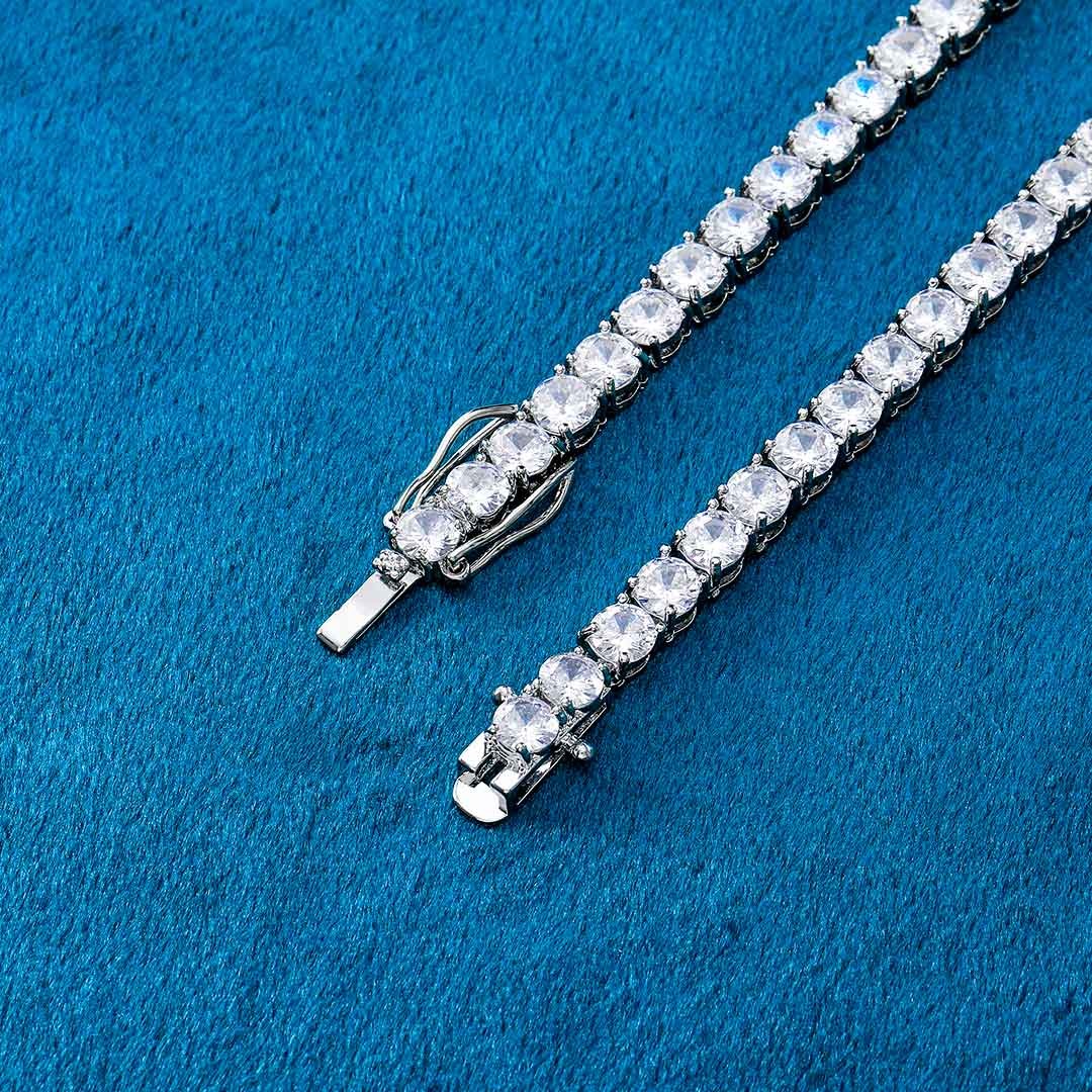 Spectrum 5mm Moissanite Tennis Chain White Gold