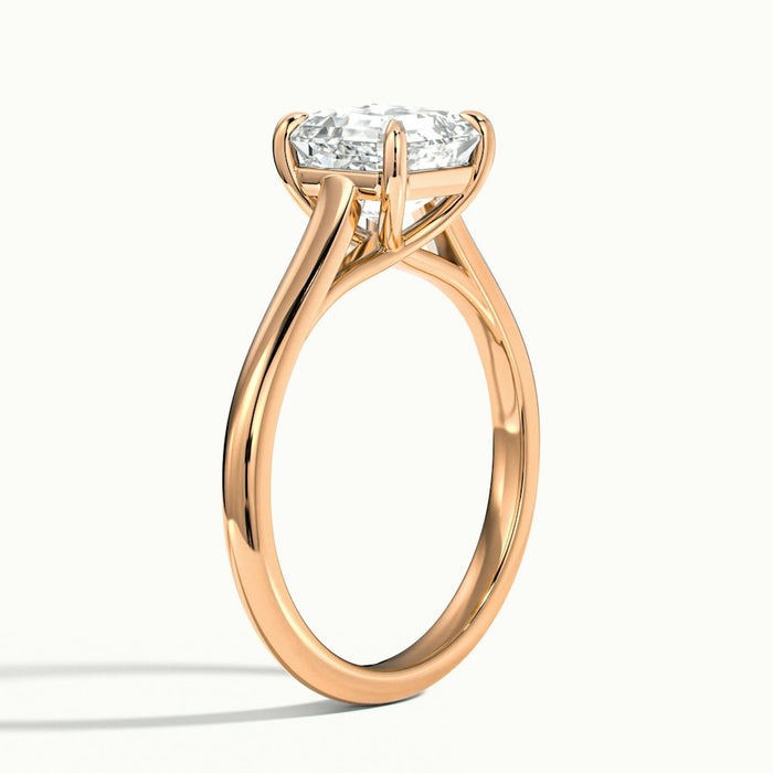 Stallion Asscher Cut Temple Moissanite Engagement Ring