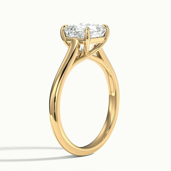 Stallion Asscher Cut Temple Moissanite Engagement Ring