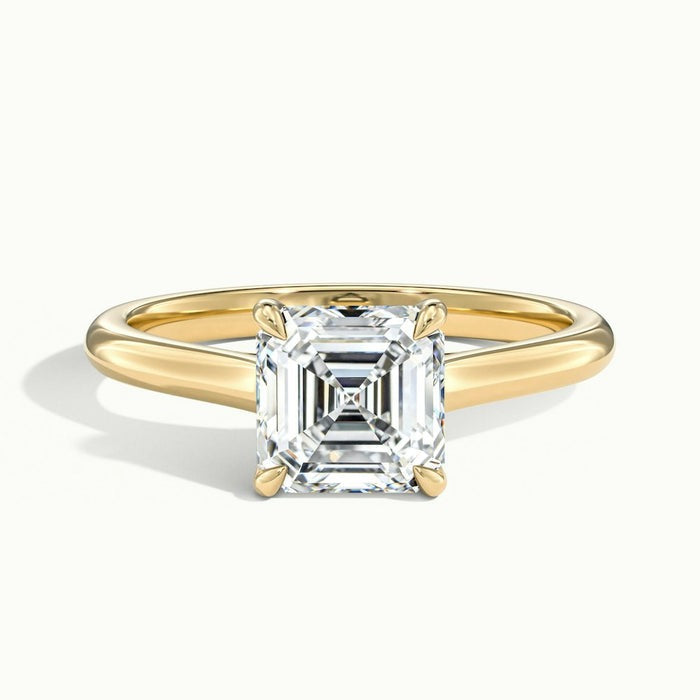 Stallion Asscher Cut Temple Moissanite Engagement Ring