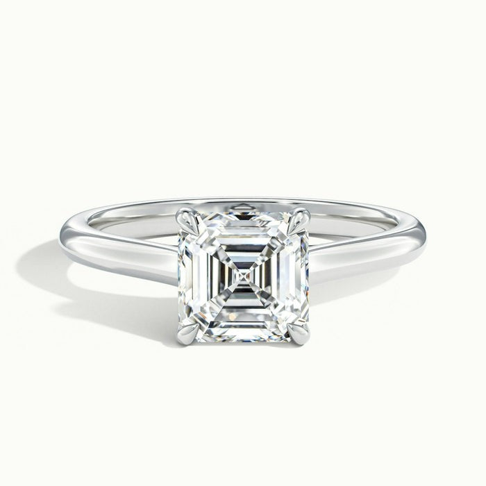 Stallion Asscher Cut Temple Moissanite Engagement Ring