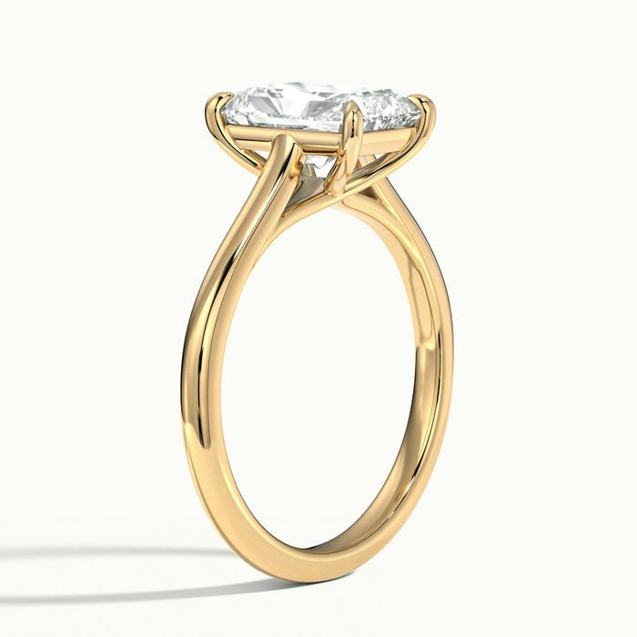 Stallion Radiant Temple Moissanite Engagement Ring