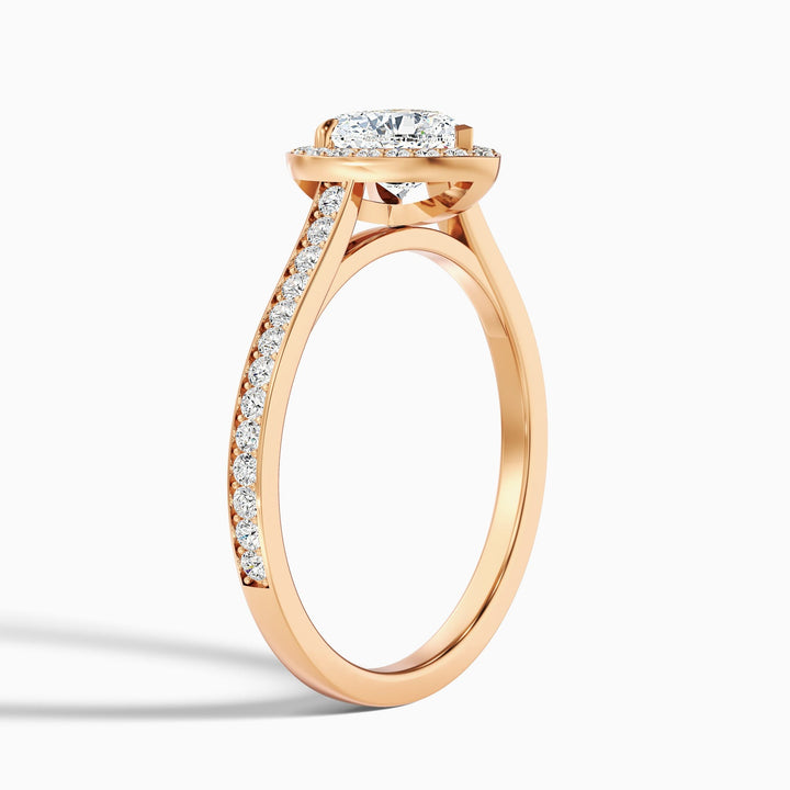 Starlight 1 Carat Heart Shaped Halo Pave Lab Grown Diamond Ring
