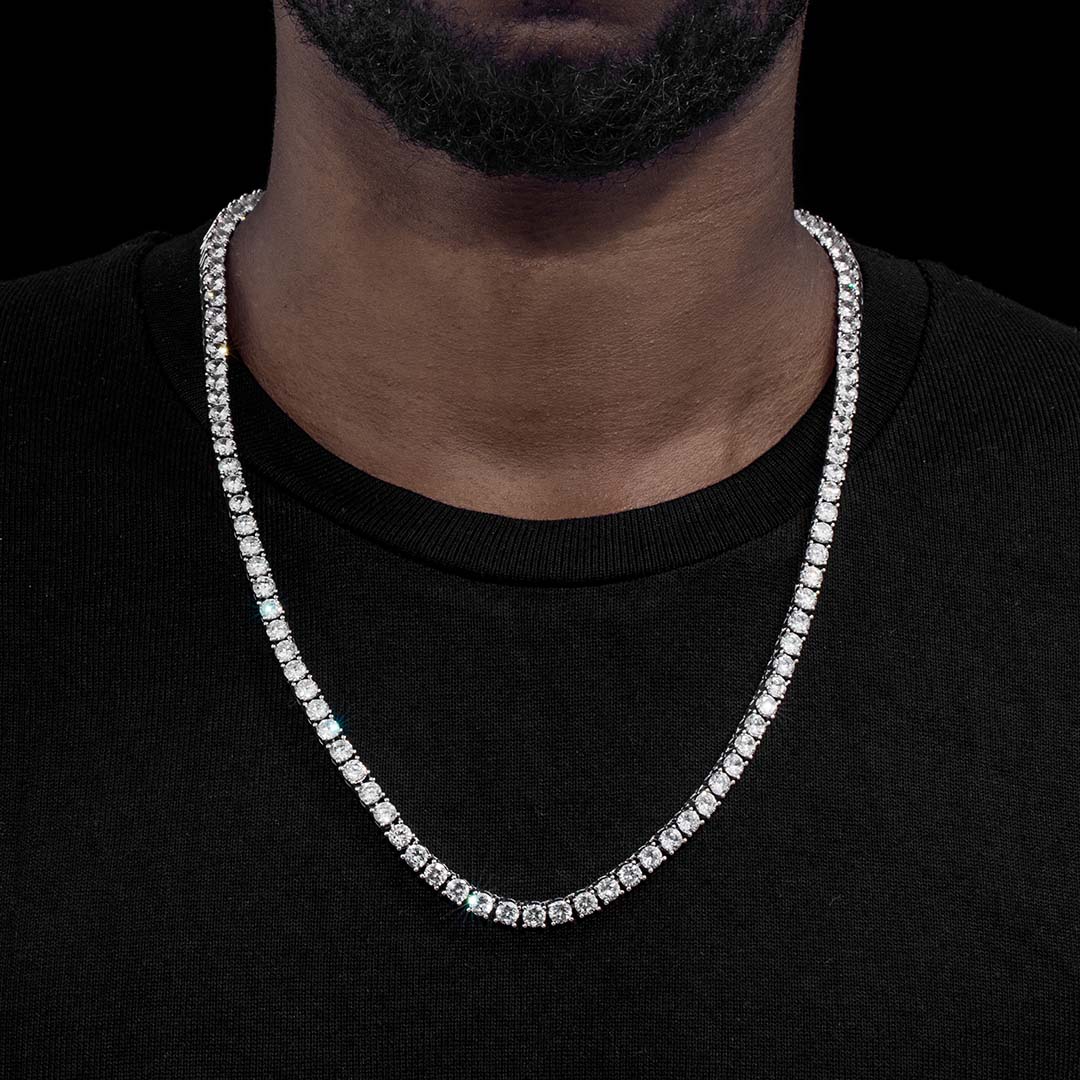 Starlight Chains 5mm Moissanite Tennis Chain in Gold – Grown Leo