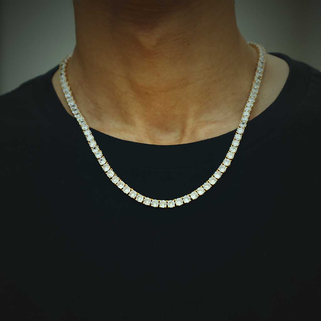 Starlight Chains 5mm Moissanite Tennis Chain in Gold – Grown Leo